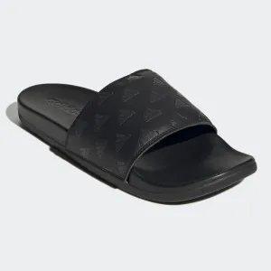 Adidas Adilette Comfort "Repeat Logo" Slides (Triple Black)(GV9736)