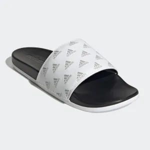 Adidas Adilette Comfort "Repeat Logo" Slides (White/Grey/Black)(GV9737)