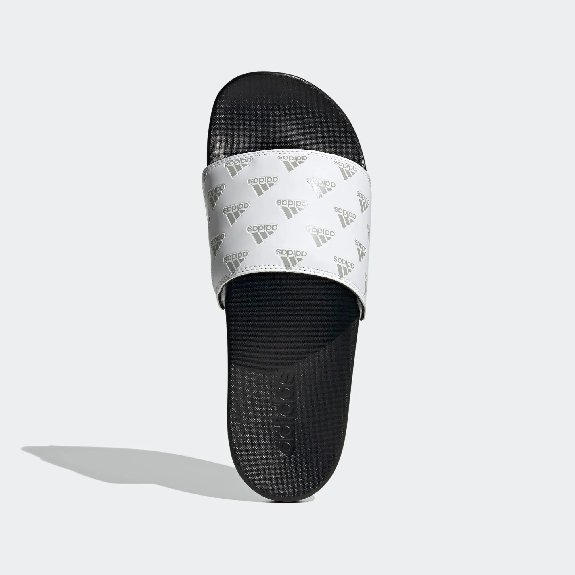 Adidas Adilette Comfort "Repeat Logo" Slides (White/Grey/Black)(GV9737)