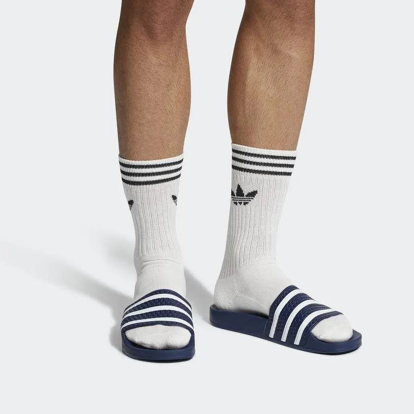 Adilette Slides (Adi Blue   White)