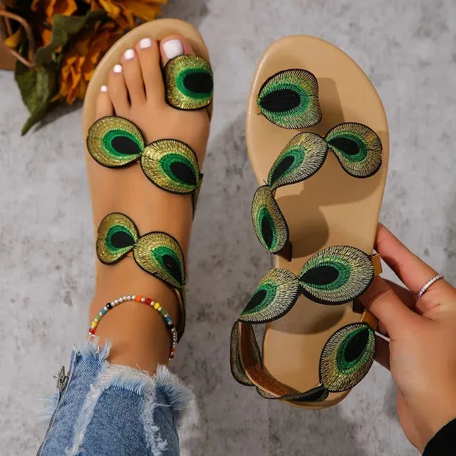 Beach shiny women's sandals