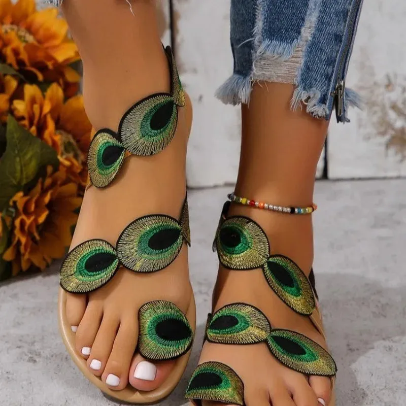 Beach shiny women's sandals