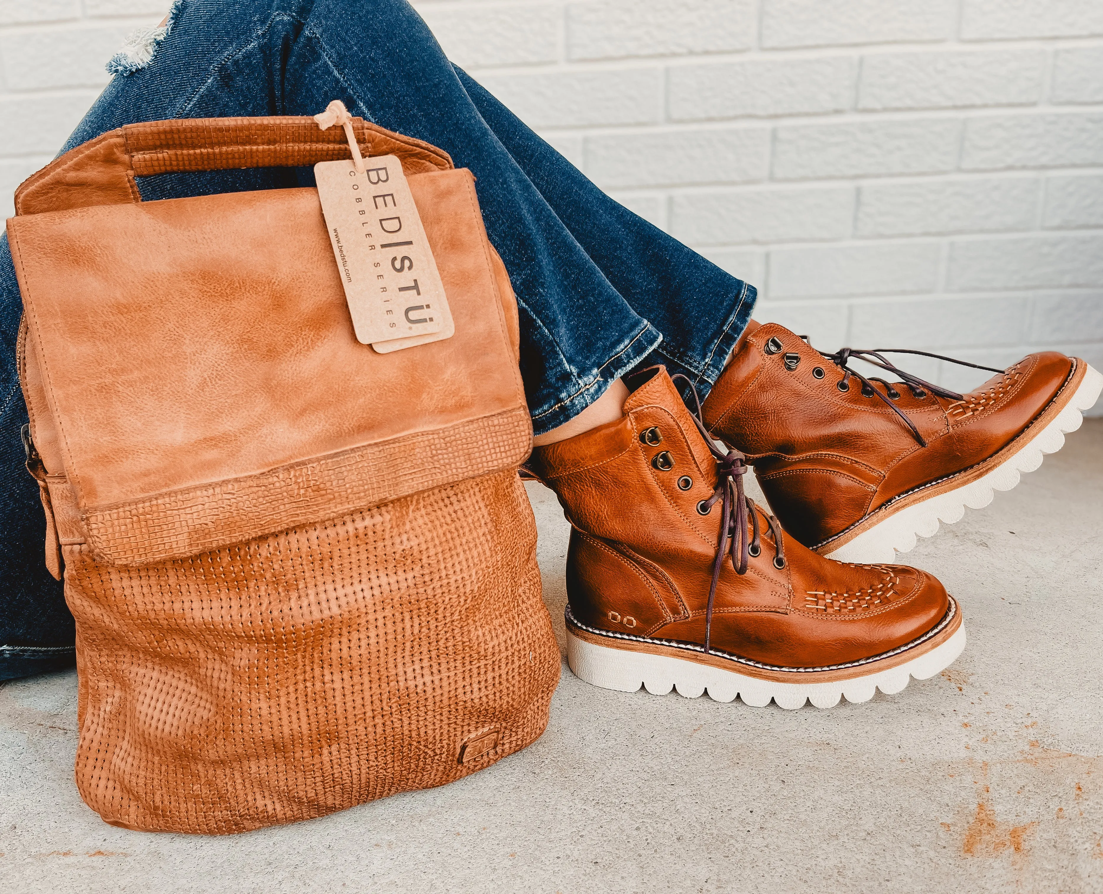 Bedstu Elisha II Platform Boot - Cognac Rustic