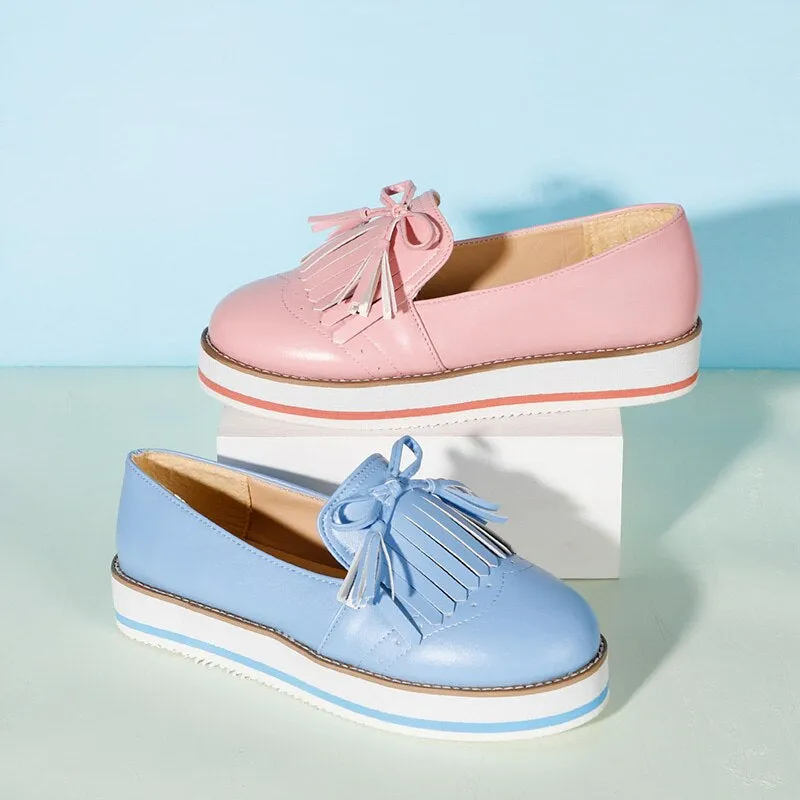 Bowknot Loafers Slip On Flat