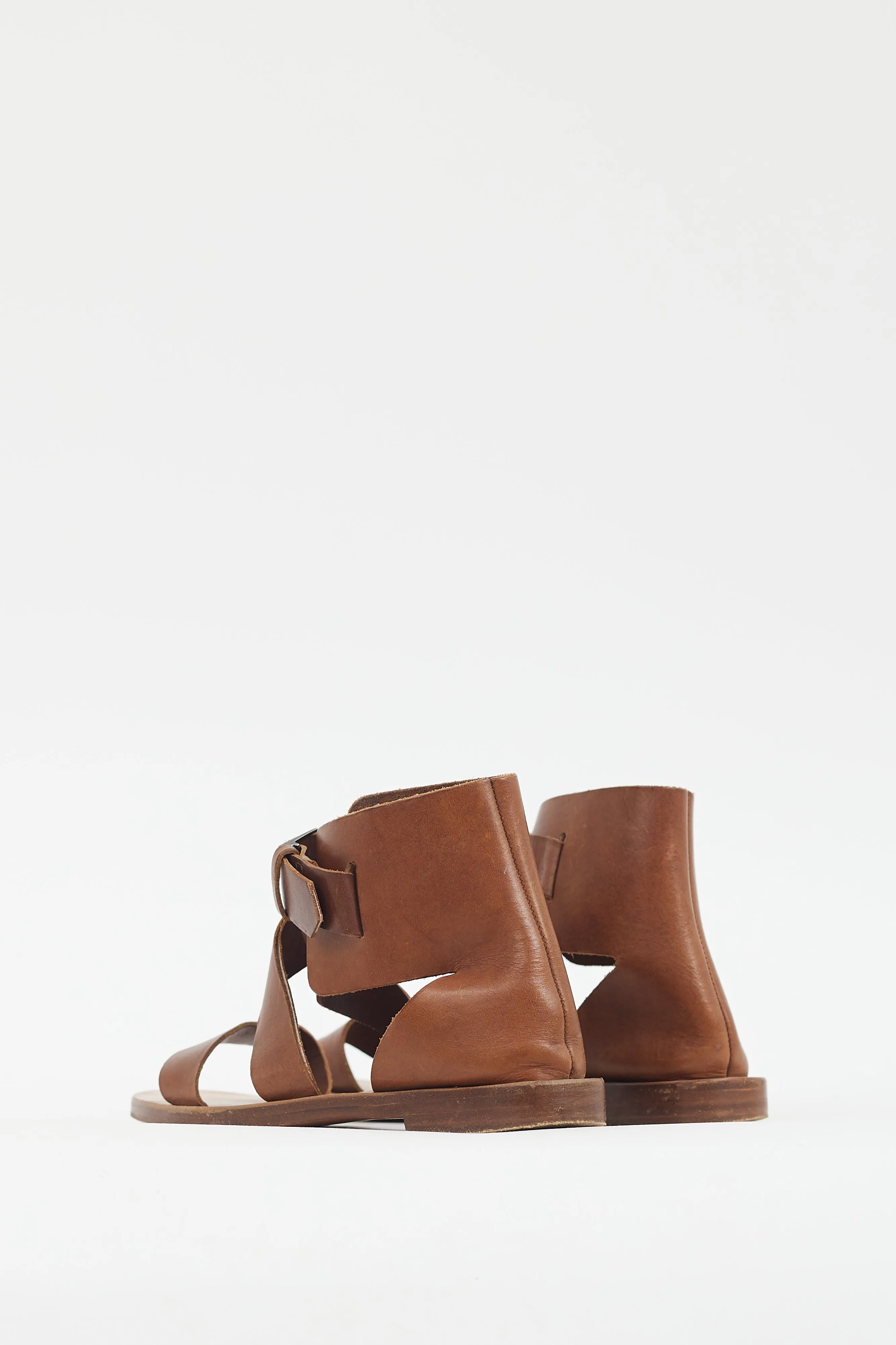Brown Leather Strappy Sandal