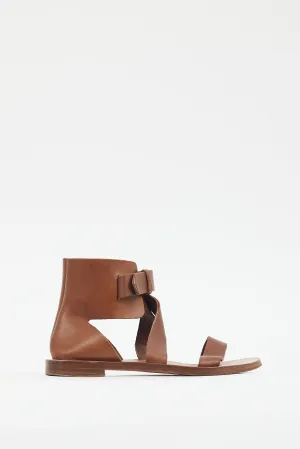 Brown Leather Strappy Sandal