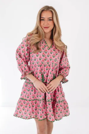 City Of Sunflowers Dress - Pink