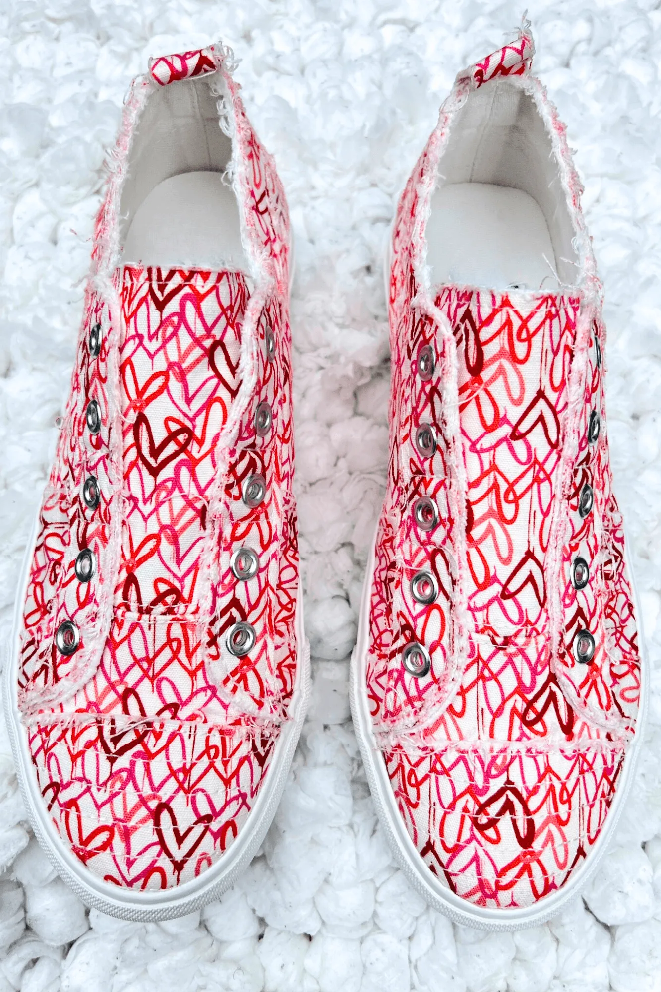 Cross My Heart Slip-On Canvas Shoes