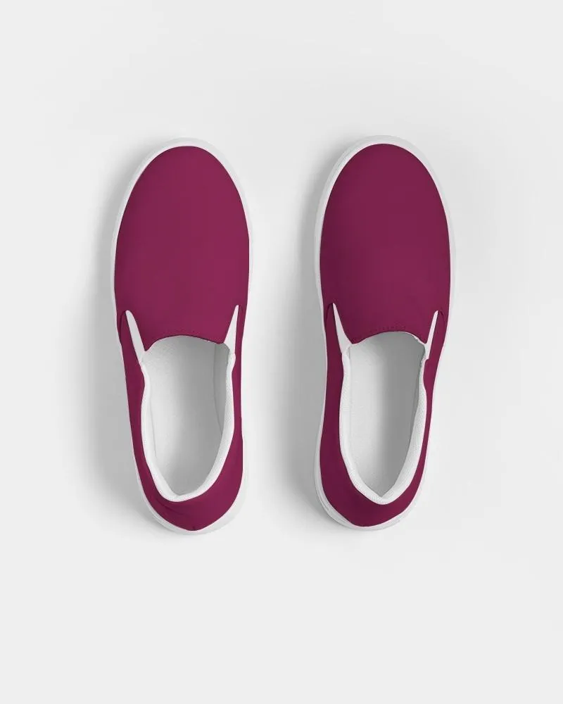 Medium Dark Cool Pink Slip-On Canvas Sneakers | Men's | Medium Dark Pure Cool Pink | C0M100Y25K60