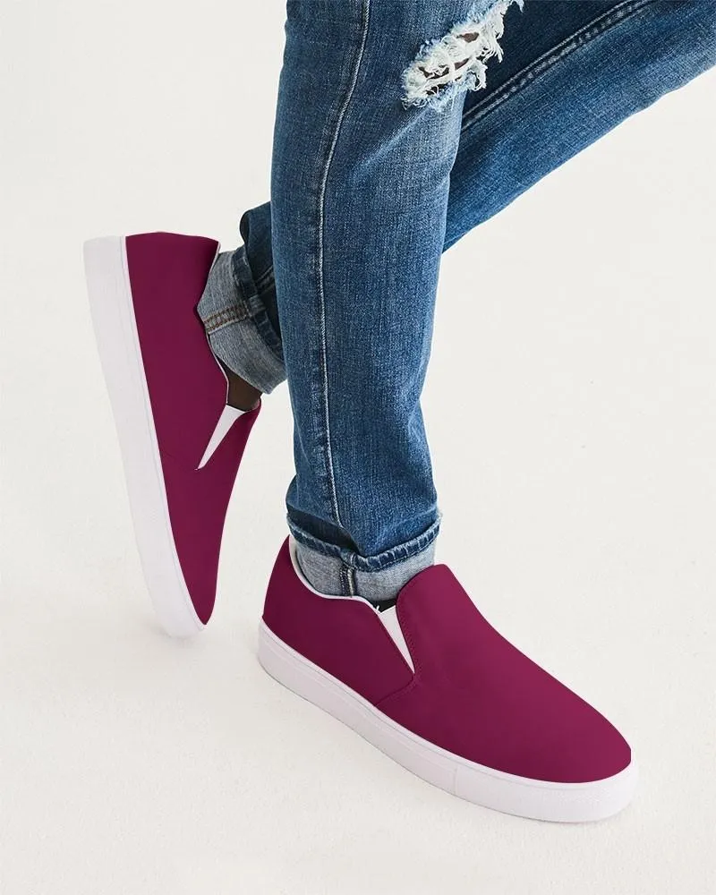 Medium Dark Cool Pink Slip-On Canvas Sneakers | Men's | Medium Dark Pure Cool Pink | C0M100Y25K60