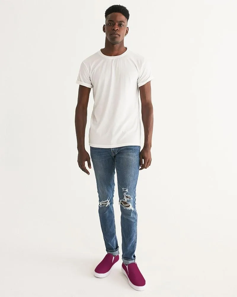 Medium Dark Cool Pink Slip-On Canvas Sneakers | Men's | Medium Dark Pure Cool Pink | C0M100Y25K60