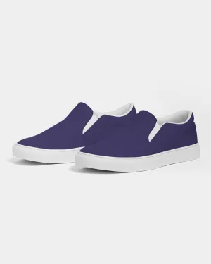 Medium Dark Midtone Blue Slip-On Canvas Sneakers | Men's | C80M80Y0K60
