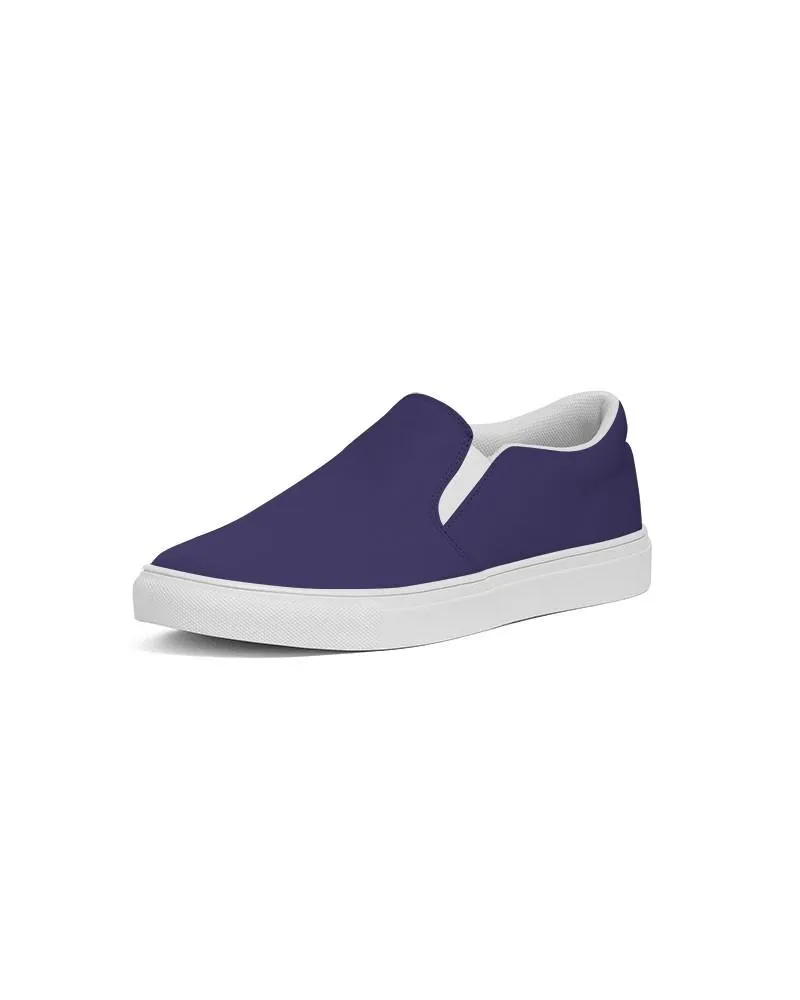 Medium Dark Midtone Blue Slip-On Canvas Sneakers | Men's | C80M80Y0K60