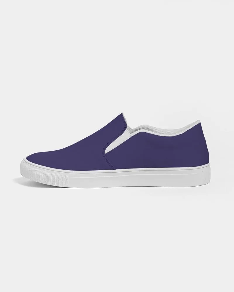 Medium Dark Midtone Blue Slip-On Canvas Sneakers | Men's | C80M80Y0K60