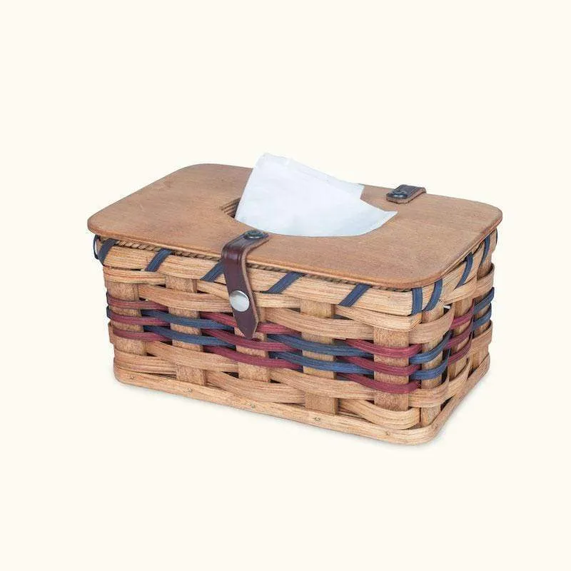 Rectangular Tissue Box Cover | Amish Wicker Kleenex Holder Basket
