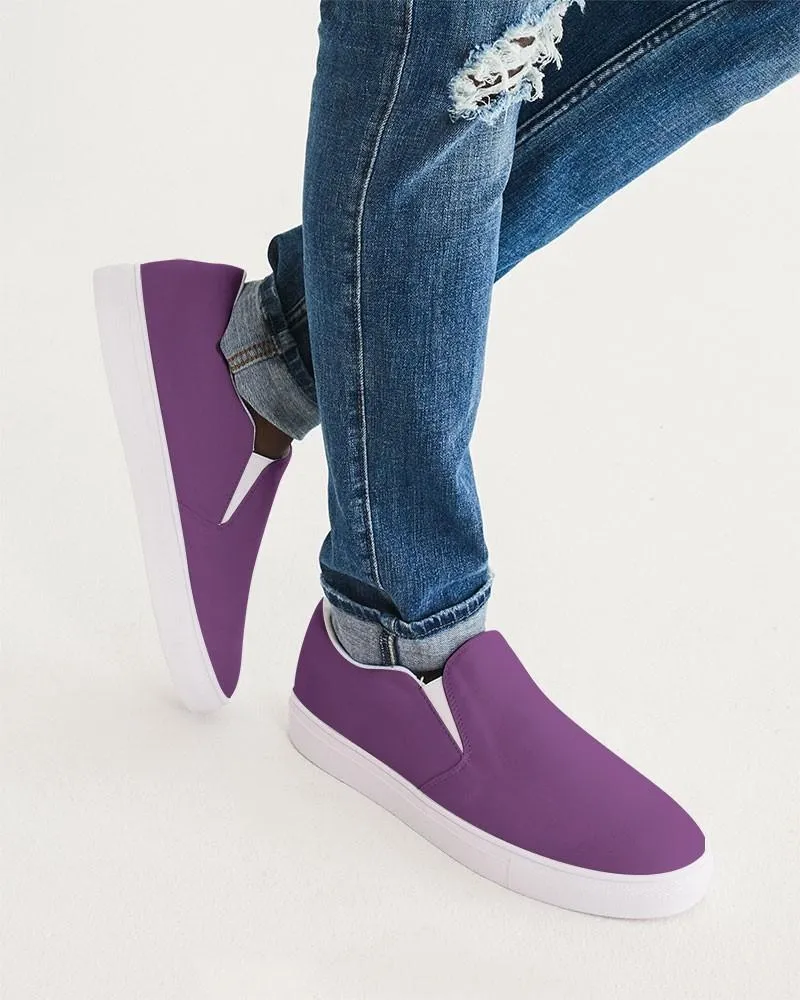 Shaded Midtone Purple Slip-On Canvas Sneakers | Men's | C40M80Y0K30