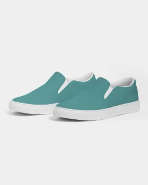Shaded Pastel Blue-Green Slip-On Canvas Sneakers | Men's | C60M0Y30K30