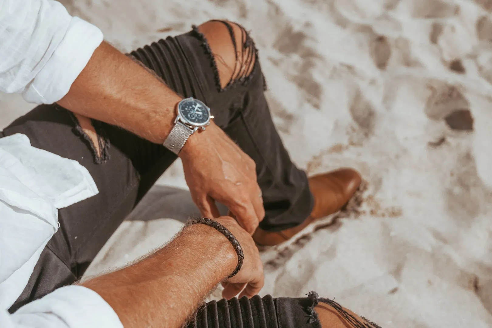Stelck Leather Strap • Black Clasp