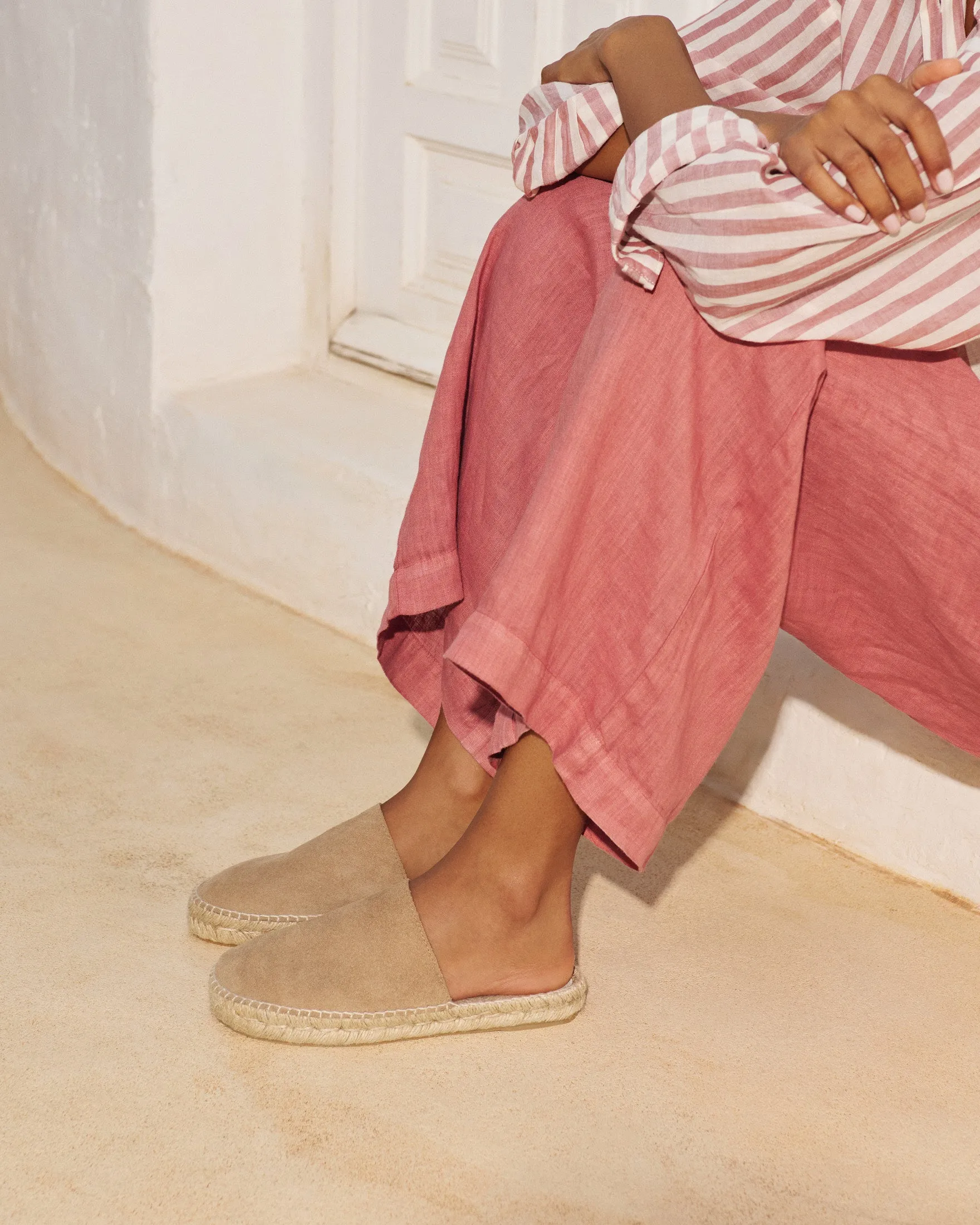 Suede Chunky Mules - W19MH - Hamptons Vintage Taupe