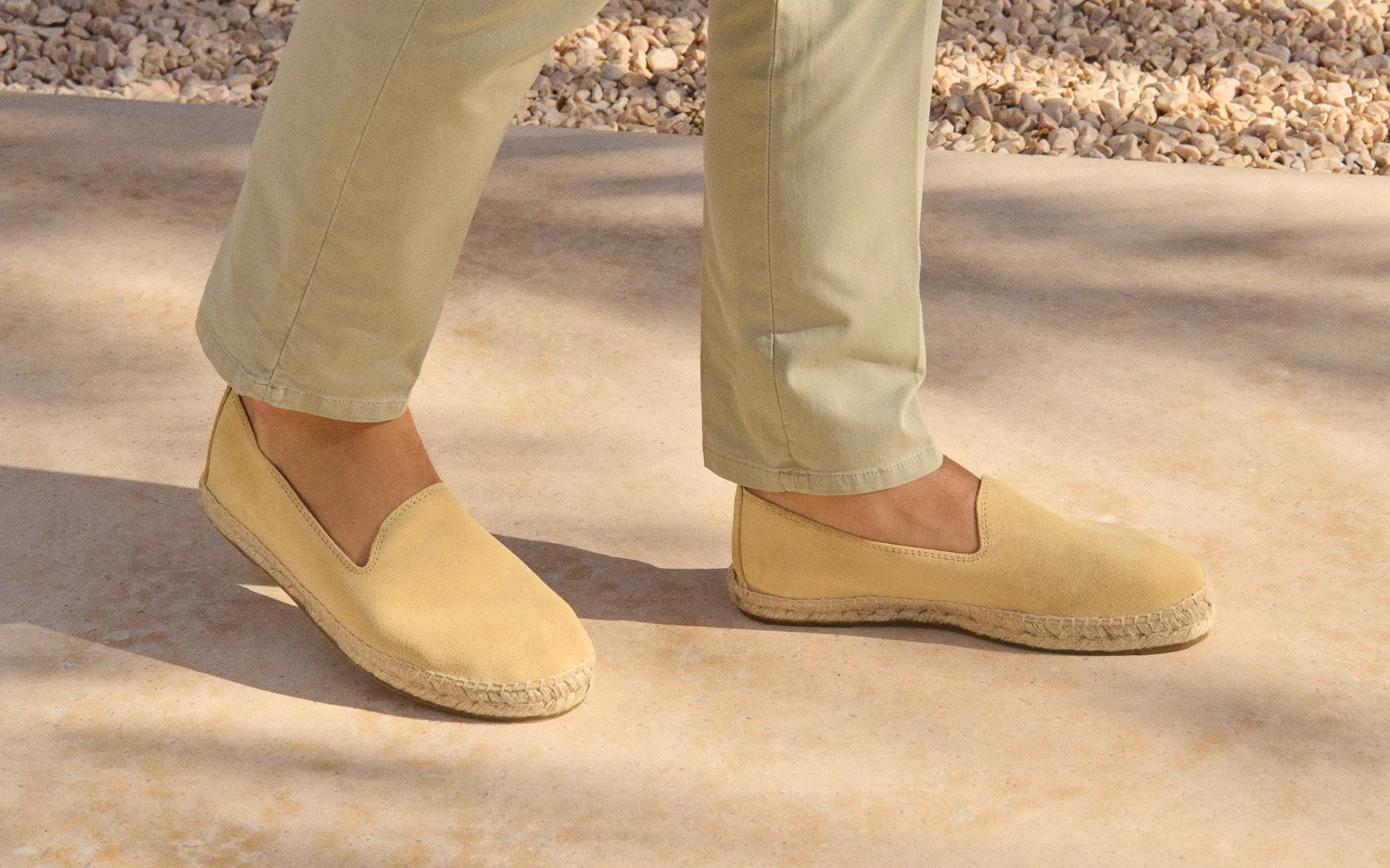 Suede Espadrilles - R42C0 - Hamptons Inca Cream