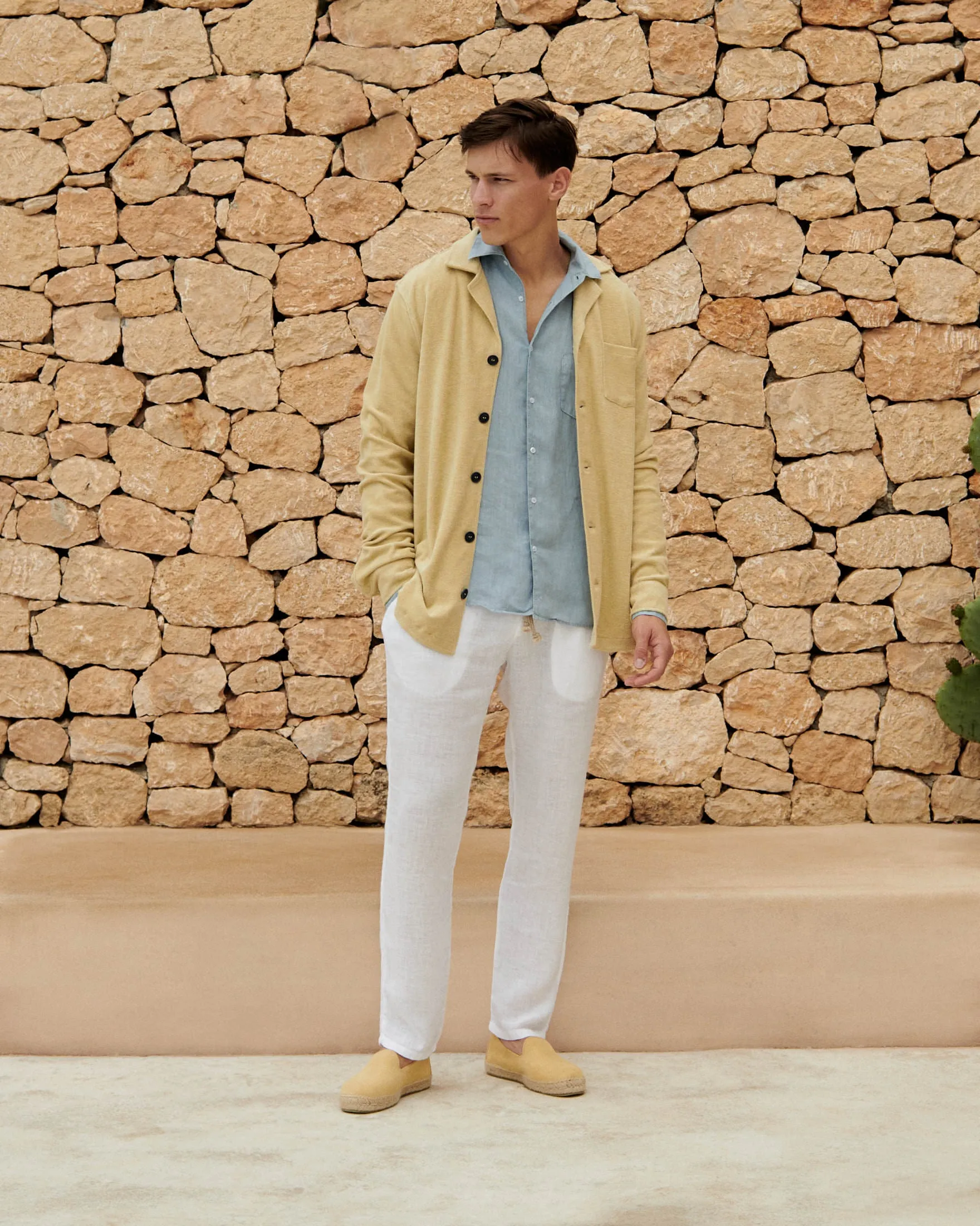 Suede Espadrilles - R42C0 - Hamptons Inca Cream