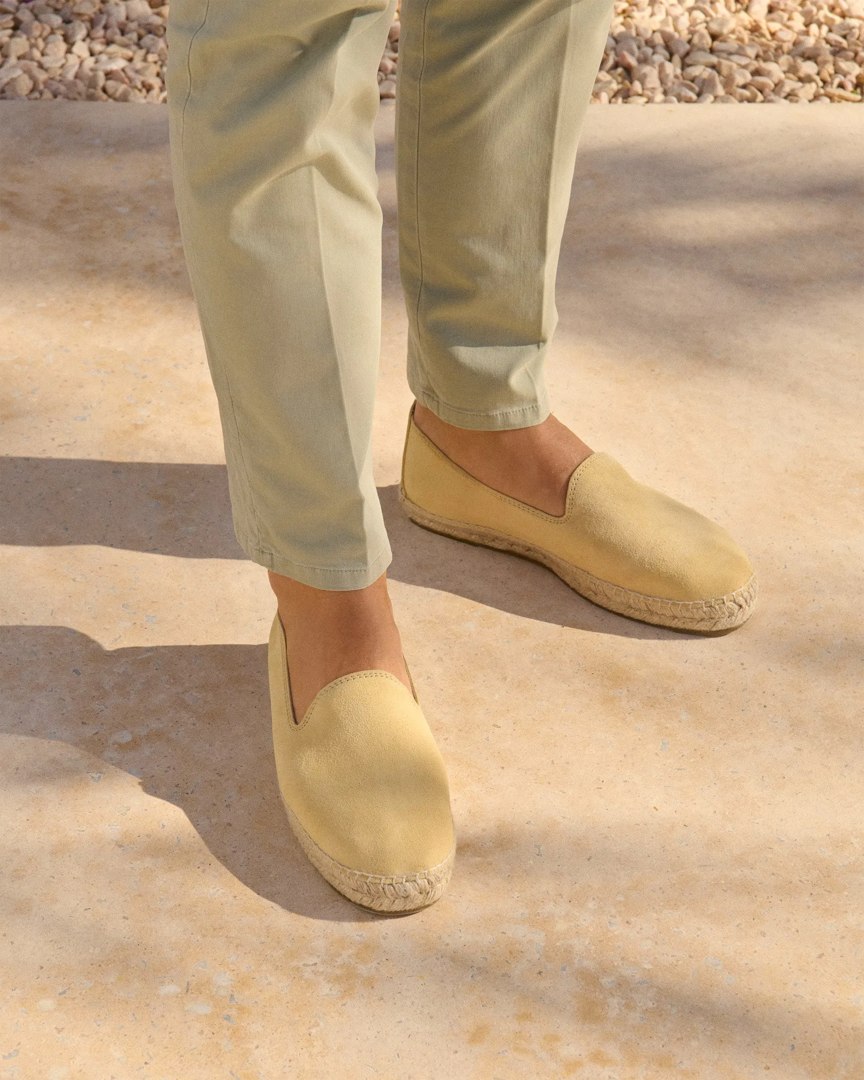 Suede Espadrilles - R42C0 - Hamptons Inca Cream