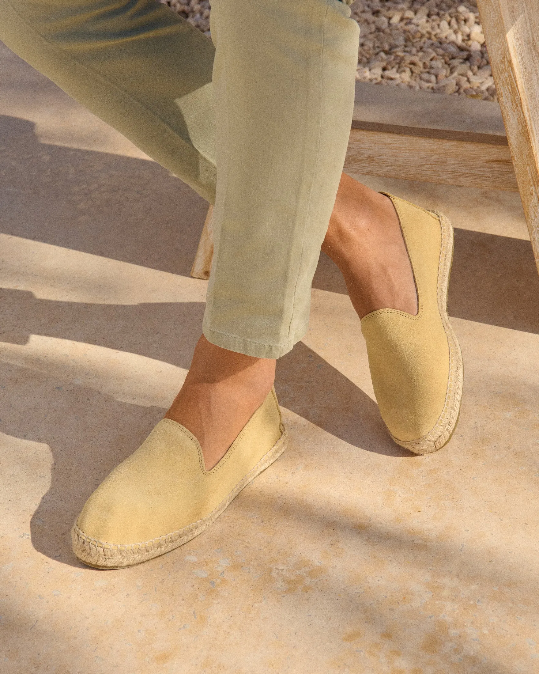 Suede Espadrilles - R42C0 - Hamptons Inca Cream