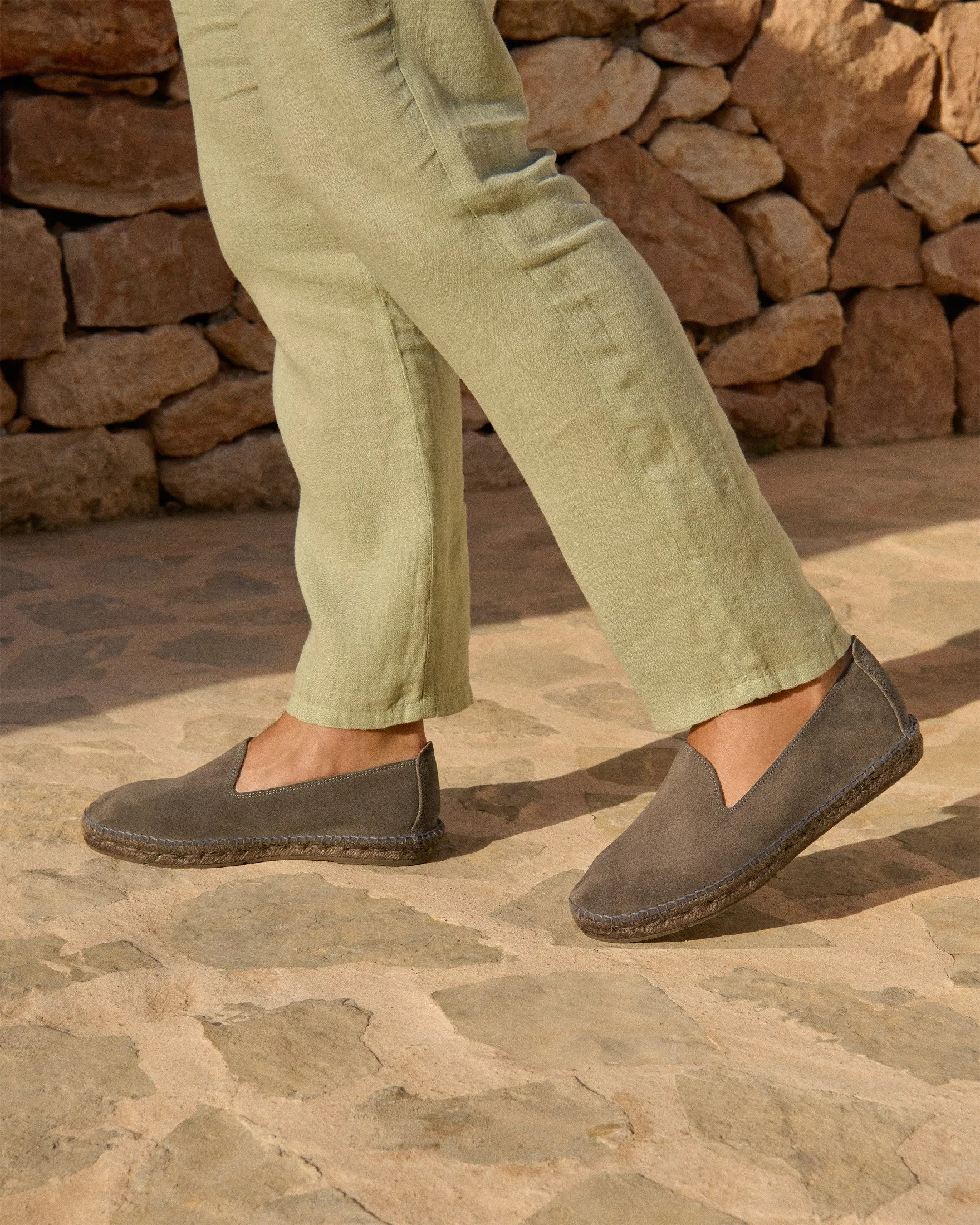 Suede Espadrilles - R50C0 - Hamptons Carbon Grey On Tone