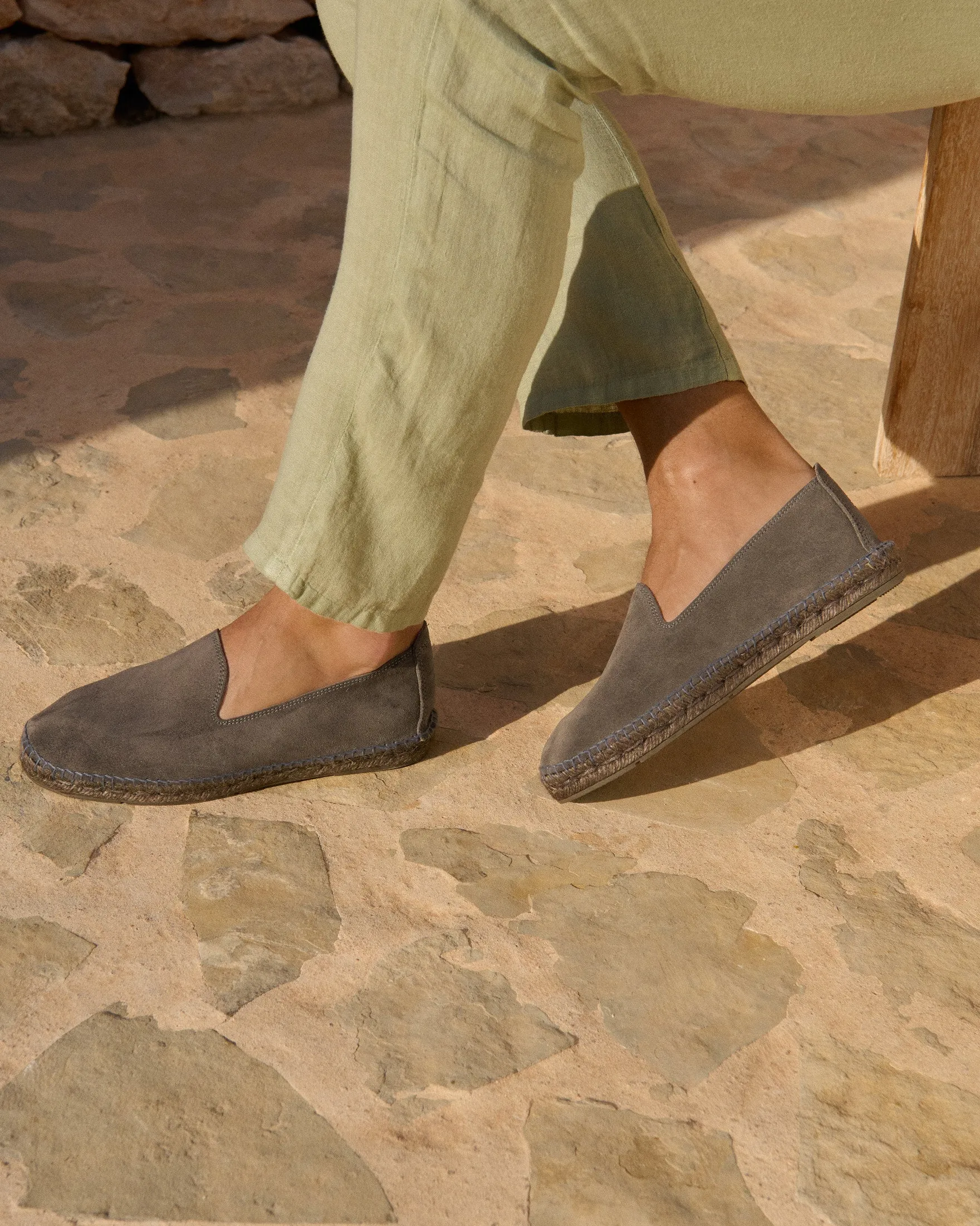 Suede Espadrilles - R50C0 - Hamptons Carbon Grey On Tone