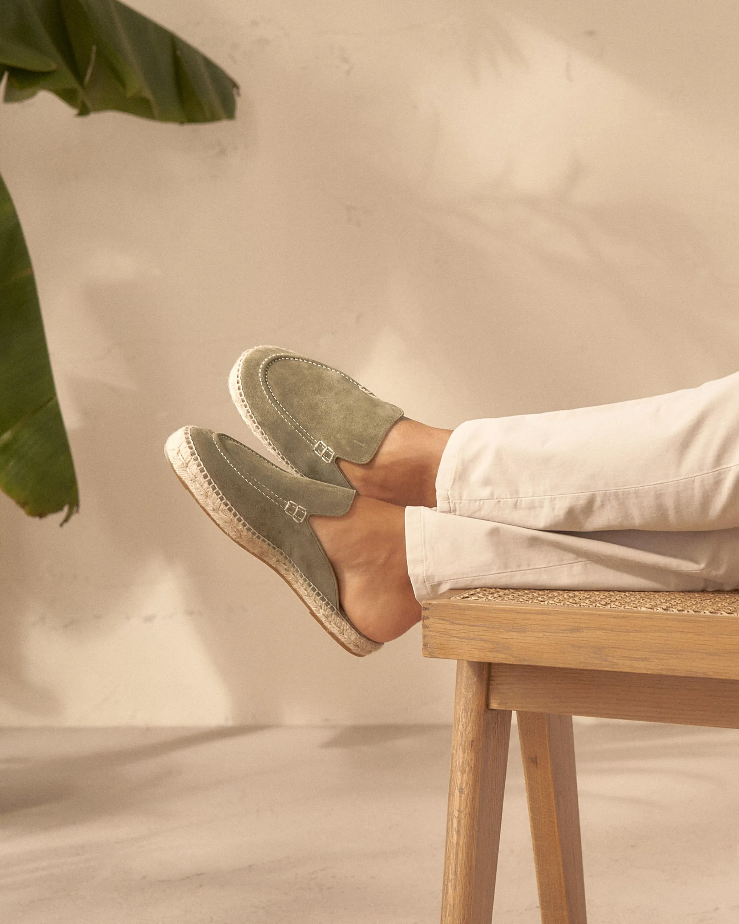 Suede Traveler Loafers Mules - R44MT - Hamptons Forest