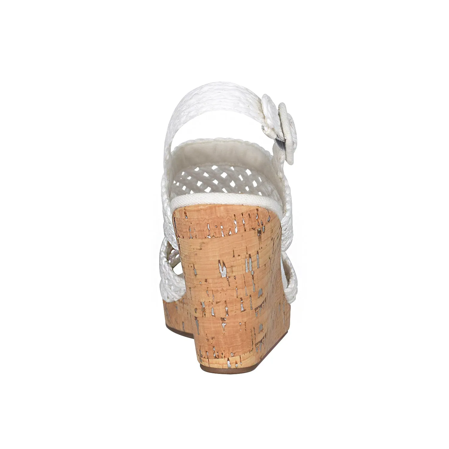 Teangi Woven Raffia Wedge Sandal with Memory Foam