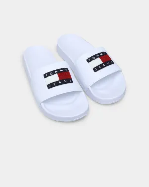 Tommy Jeans Women's Towelling Flag Slide White